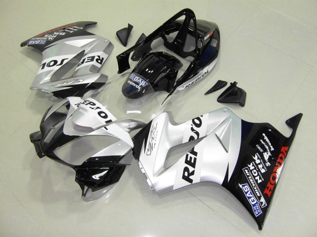 Argent Repsol 2002-2013 Honda VFR800 Carénages Moto Argent Repsol 2002-2013 Honda VFR800 Carénages Moto