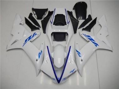 Blanc 2002-2003 Yamaha YZF R1 Kit Carénages Motos