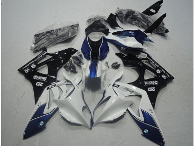 Blanc Bleu 2009-2014 BMW S1000RR Carénages Moto