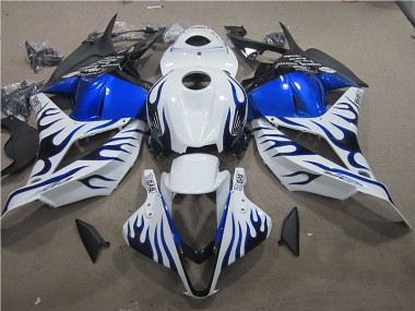 Blanc Bleu Flamme 2009-2012 Honda CBR600RR Carénage Moto