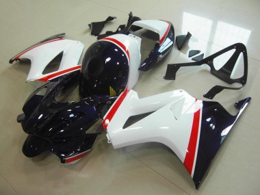 Blanc Bleu Foncé 2002-2013 Honda VFR800 Carénage Moto