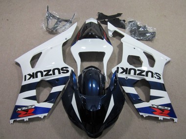 Blanc Bleu Noir Décalque 2003-2004 Suzuki GSXR 1000 Carénage Moto