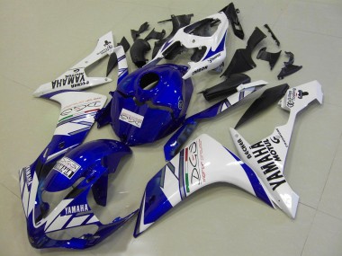 Blanc Bleu Tri Colour 2007-2008 Yamaha YZF R1 Carénage Moto