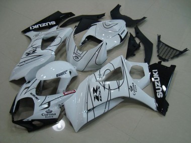 Blanc Corona 2007-2008 Suzuki GSXR 1000 Carénage Moto