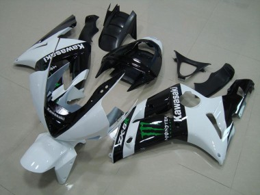 Blanc Monster 2003-2004 Kawasaki ZX6R Carénage Moto