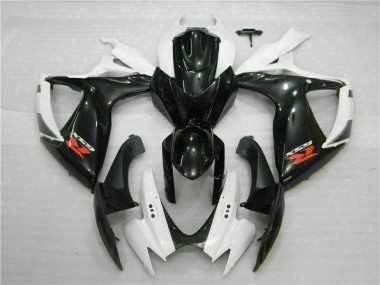Blanc Noir 2006-2007 Suzuki GSXR 600/750 Carénage Moto