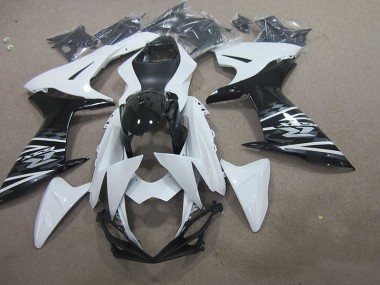 Blanc Noir 2011-2021 Suzuki GSXR 750 Carénage Moto