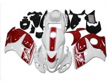 Blanc Rouge 2008-2019 Suzuki GSXR 1300 Hayabusa Carénages Moto