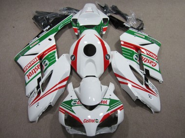 Blanc Rouge Castrol 2004-2005 Honda CBR1000RR Carénage Moto