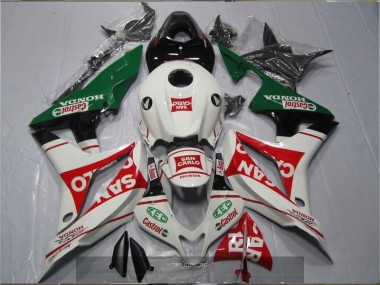 Blanc Rouge Vert San Carlo Castrol 2007-2008 Honda CBR600RR Carénage Moto