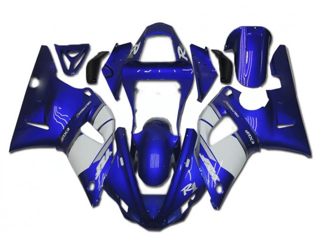 Bleu Blanc 2000-2001 Yamaha YZF R1 Carénage Moto Bleu Blanc 2000-2001 Yamaha YZF R1 Carénage Moto