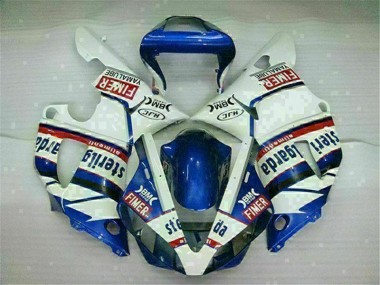 Bleu Blanc 2000-2001 Yamaha YZF R1 Carrosserie Moto