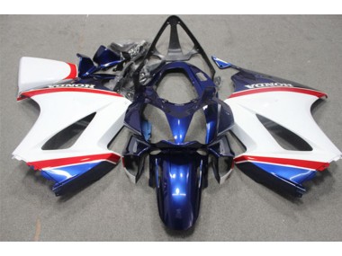 Bleu Blanc 2002-2013 Honda VFR800 Carénage Moto