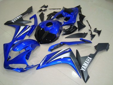 Bleu Blanc 2007-2008 Yamaha YZF R1 Kit Carénages Motos Complet