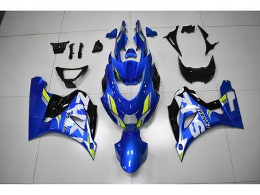Bleu Blanc Décalque 2017-2021 Suzuki GSXR 1000 Carénage Moto