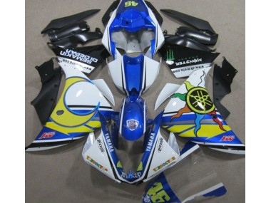 Bleu Blanc Jaune 46 2009-2011 Yamaha YZF R1 Carénage Moto