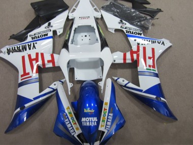 Bleu Blanc Motul Fiat 2002-2003 Yamaha YZF R1 Carénage Moto