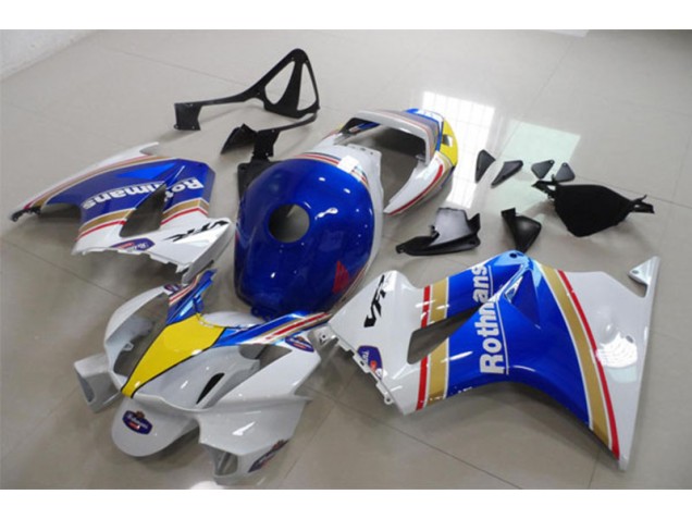 Bleu Blanc Rothmans 2002-2013 Honda VFR800 Carénage Moto Bleu Blanc Rothmans 2002-2013 Honda VFR800 Carénage Moto