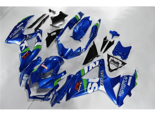 Bleu Blanc Vert 2008-2010 Suzuki GSXR 600/750 Carénage Moto