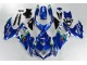 Bleu Blanc Vert 2008-2010 Suzuki GSXR 600/750 Carénage Moto
