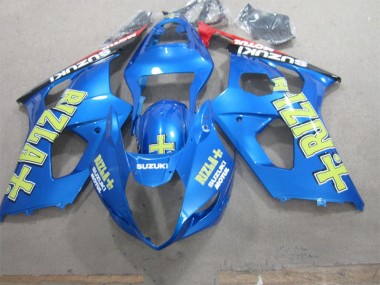 Bleu Jaune Rizla 2003-2004 Suzuki GSXR 1000 Carénage Moto
