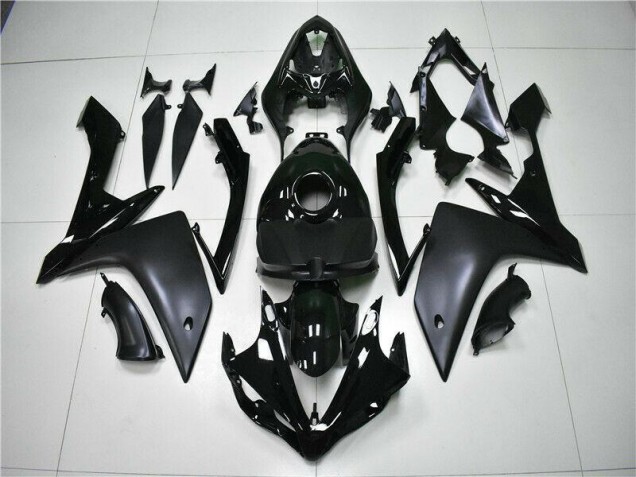 Brillant Noir Mat 2007-2008 Yamaha YZF R1 Carénage Moto Brillant Noir Mat 2007-2008 Yamaha YZF R1 Carénage Moto