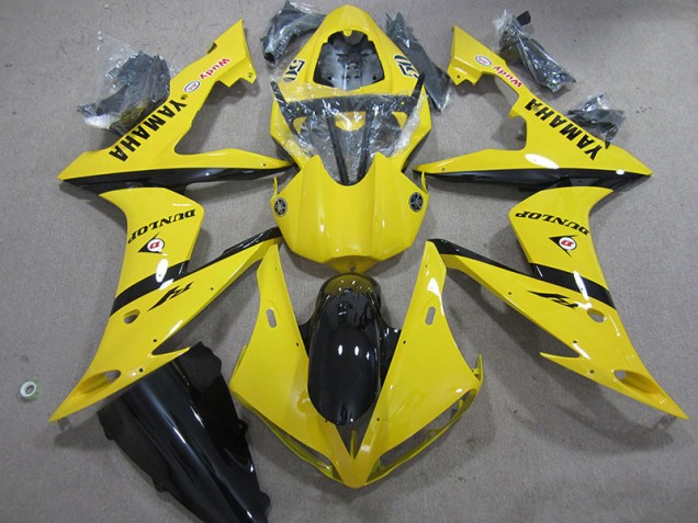 Jaune Dunlop 2004-2006 Yamaha YZF R1 Carénage Moto Jaune Dunlop 2004-2006 Yamaha YZF R1 Carénage Moto