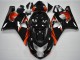 Carénages Moto Suzuki GSXR 600/750 2004-2005 - Noir Brillant Rouge Bande
