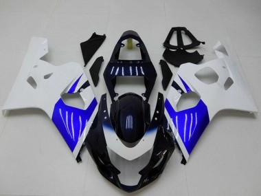 Kits Carénage Moto ABS Suzuki GSXR 600/750 2004-2005 - Blanc Bleu Noir
