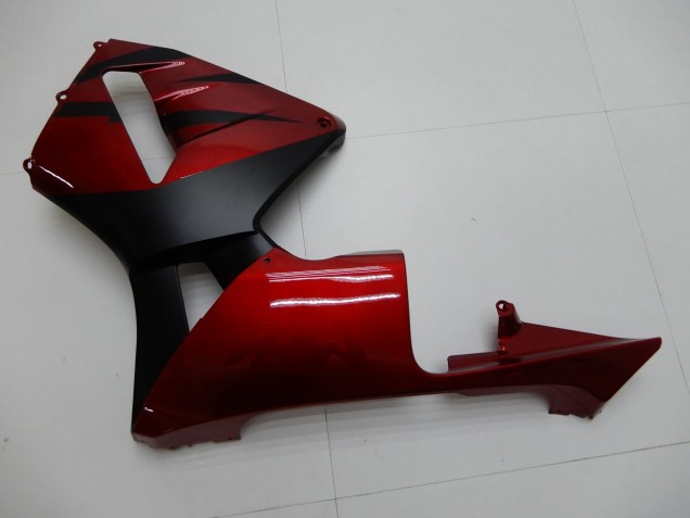 Carénages Moto Honda CBR600RR 2003-2004 - Rouge Noir Mat Bande