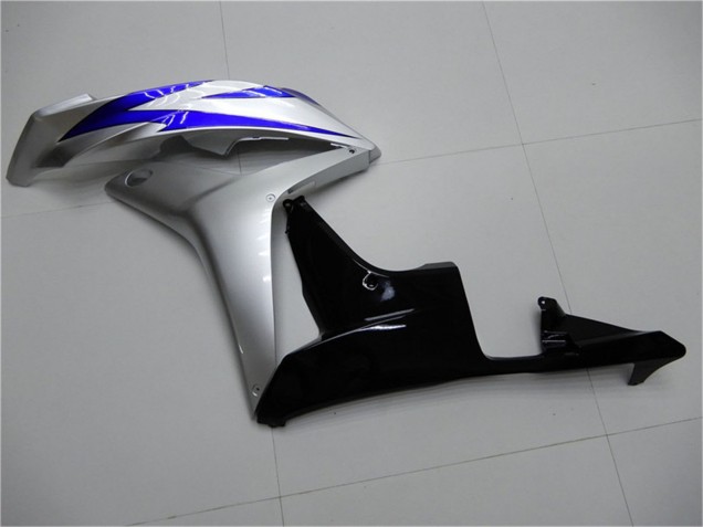 Carénages Moto Honda CBR600RR 2007-2008 - Argent Bleu Noir Brillant OEM Style