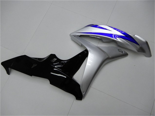 Carénages Moto Honda CBR600RR 2007-2008 - Argent Bleu Noir Brillant OEM Style