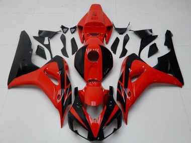 Kits Carénages Moto Honda CBR1000RR 2006-2007 - Rouge Noir Brillant