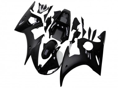 Carénages Moto Yamaha YZF R6 2003-2004 - Noir Brillant Noir Mat