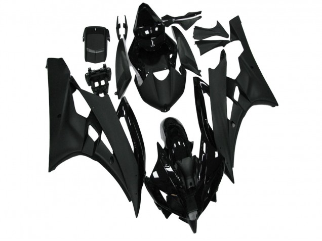 Carénage Moto Yamaha YZF R6 2006-2007 - Noir Brillant Noir Mat