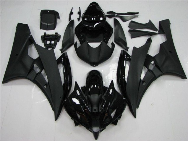 Carénage Moto Yamaha YZF R6 2006-2007 - Noir Brillant Noir Mat