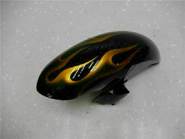 Carénages Moto Yamaha YZF R6 2008-2016 - Noir Brillant Or Flamme