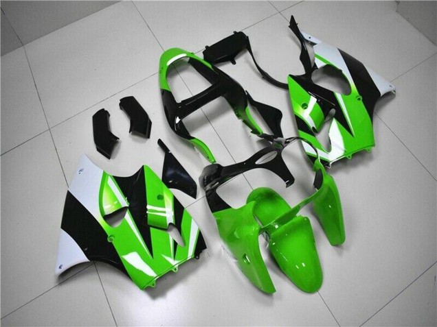 Kits Carénage Moto Kawasaki ZX6R 2000-2002 - Vert Blanc Noir