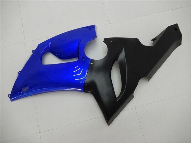 Carénages Moto Kawasaki ZX6R 2005-2006 - Bleu Noir Mat