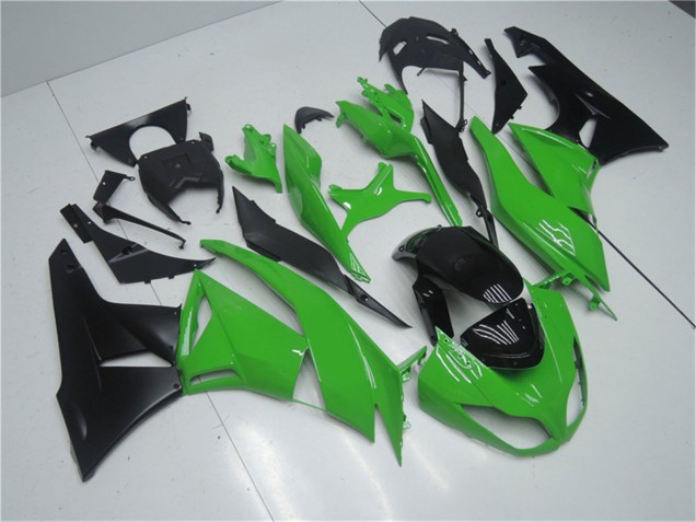 Kits Carénage Moto Kawasaki ZX6R 2009-2012 - Vert Noir Brillant