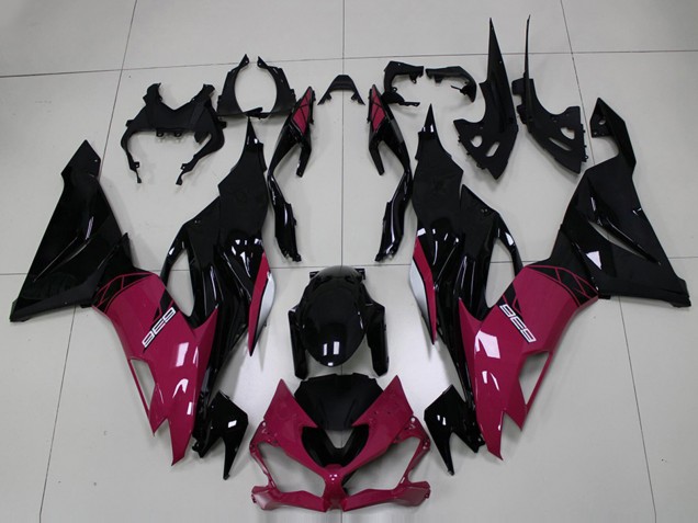 Carénages Moto Kawasaki ZX6R 2019-2022 - Violet Noir Brillant