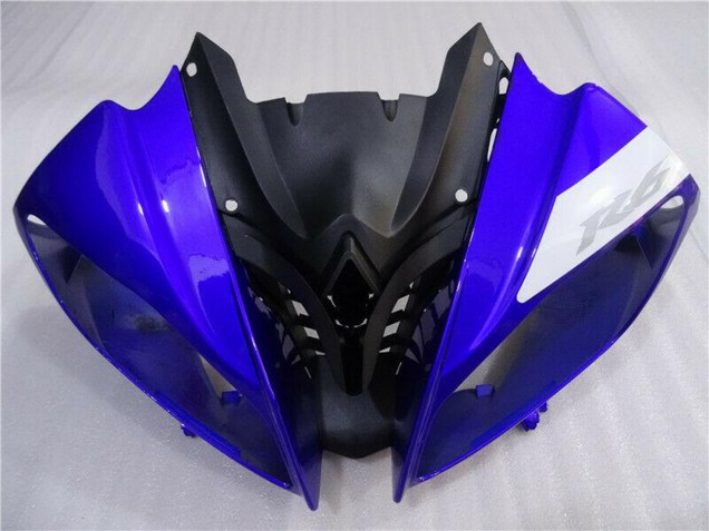 Carénages Moto Yamaha YZF R6 2008-2016 - Blanc Bleu Noir Mat