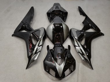 Carénages Moto Honda CBR1000RR 2006-2007 - Argent Noir Brillant