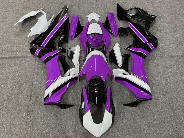Carénage Moto Honda CBR1000RR 2017-2023 - Blanc Violet Noir Brillant