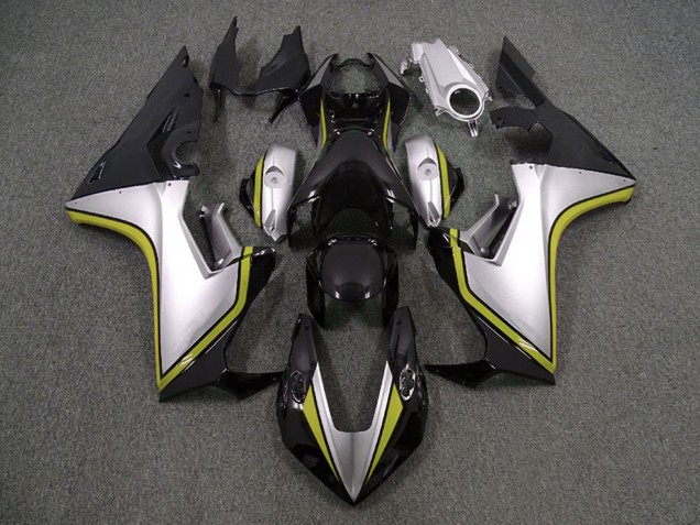 Carénages Moto Honda CBR1000RR 2017-2023 - Argent Jaune Noir Brillant