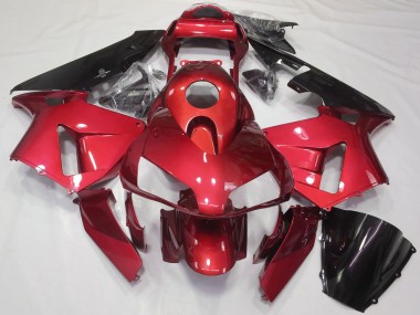 Kits Carénage Moto Honda CBR600RR 2003-2004 - Rouge Noir Brillant