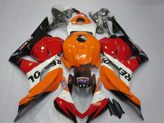 Carénages Moto Honda CBR600RR 2009-2012 - Orange Blanc Rouge Noir Brillant Repsol HRC