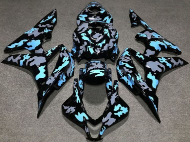 Carénages Moto Honda CBR600RR 2007-2008 - Bleu Gris Camouflage