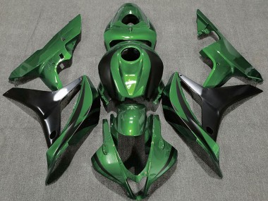 Carénages Moto Honda CBR600RR 2007-2008 - Vert Noir Brillant OEM Style