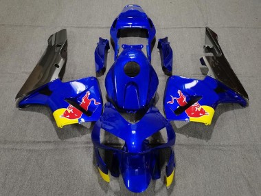 Carénages Moto Honda CBR600RR 2003-2004 - Bleu Jaune Noir Brillant Red Bull
